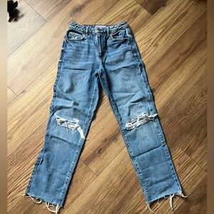 Garage Women’s Distressed Blue Denim Jeans